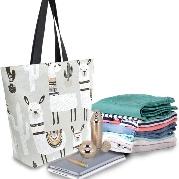 Tote Bag Kitchen Reusable Grocery Bags Canvas Shopping Bag for Mom's Gift Outdoo - Picture 4 of 7